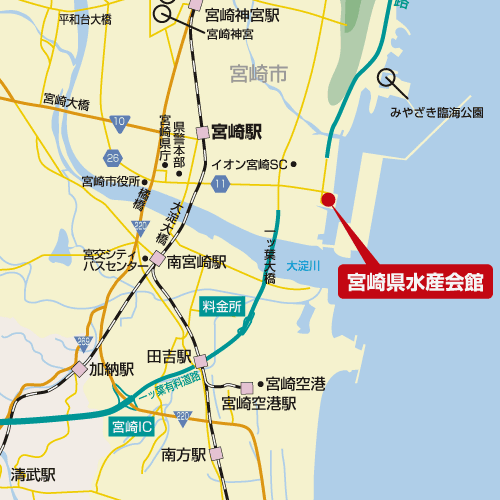 宮崎県水産会館地図